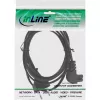 InLine power cable, Euro male / Euro8 male angled, black, 5m