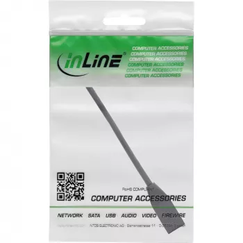 InLine RJ45 interface protection Cat.6A S/FTP, RJ45 M/F, black, 0.2m