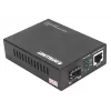 Intellinet Gigabit PoE+ Media Converter, 1 x 1000Base-T RJ45 Port to 1 x SFP Port, PoE+ Injector