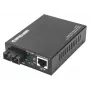 Intellinet Gigabit PoE+ Media Converter, 1000Base-T RJ45 Port to 1000Base-LX (SC) Single-Mode, 20 km (12.4 mi.), PoE+ Injector