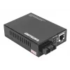 Intellinet Gigabit PoE+ Media Converter, 1000Base-T RJ45 Port to 1000Base-LX (SC) Single-Mode, 20 km (12.4 mi.), PoE+ Injector