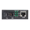 Intellinet Gigabit PoE+ Media Converter, 1000Base-T RJ45 Port to 1000Base-LX (SC) Single-Mode, 20 km (12.4 mi.), PoE+ Injector