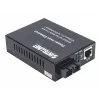 Intellinet Gigabit PoE+ Media Converter, 1000Base-T RJ45 Port to 1000Base-LX (SC) Single-Mode, 20 km (12.4 mi.), PoE+ Injector