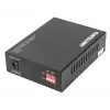 Intellinet Gigabit PoE+ Media Converter, 1000Base-T RJ45 Port to 1000Base-LX (SC) Single-Mode, 20 km (12.4 mi.), PoE+ Injector