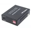 Intellinet Gigabit PoE+ Media Converter, 1000Base-T RJ45 Port to 1000Base-LX (SC) Single-Mode, 20 km (12.4 mi.), PoE+ Injector