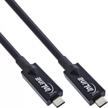 InLine USB 3.2 Gen.2 AOC cable USB-C male/male 5m 10 Gbit/s black
