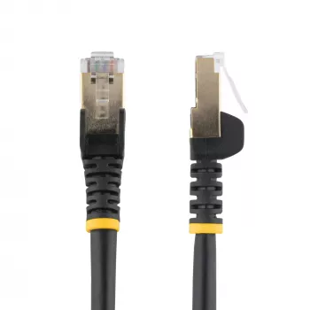 StarTech.com 2m CAT6a Ethernet Cable - 10 Gigabit Shielded Snagless RJ45 100W PoE Patch Cord - 10GbE STP Network Cable w/Strain Relief - Black Individually Tested/Wiring is UL Certified/TIA