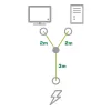 InLine power Y-cable German Type F 1x IEC-C14 to 2x IEC-C13 5m