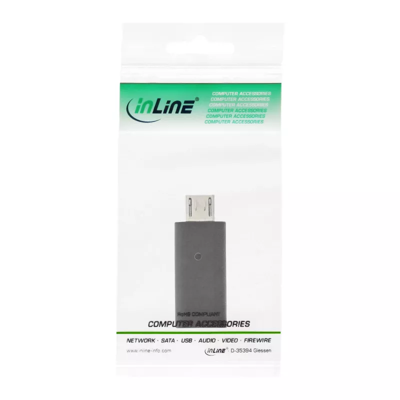 USB 2.0 Adapter InLine 33302I Micro-USB Male to USB-C Female