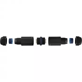 InLine Cat.6 coupling, waterproof IP67, 2x RJ45 F/F, 1:1