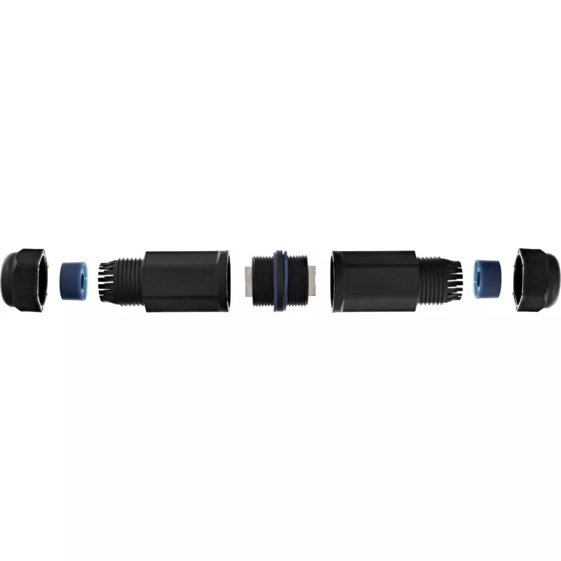 InLine Cat.6 coupling, waterproof IP67, 2x RJ45 F/F, 1:1