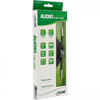 InLine Slim Audio Cable 3.5mm male / male, Stereo, 2m