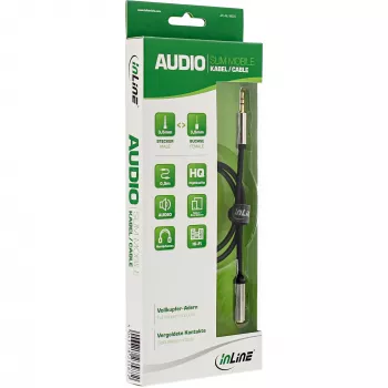 InLine Slim Audio Cable 3.5mm male / female Stereo 3m