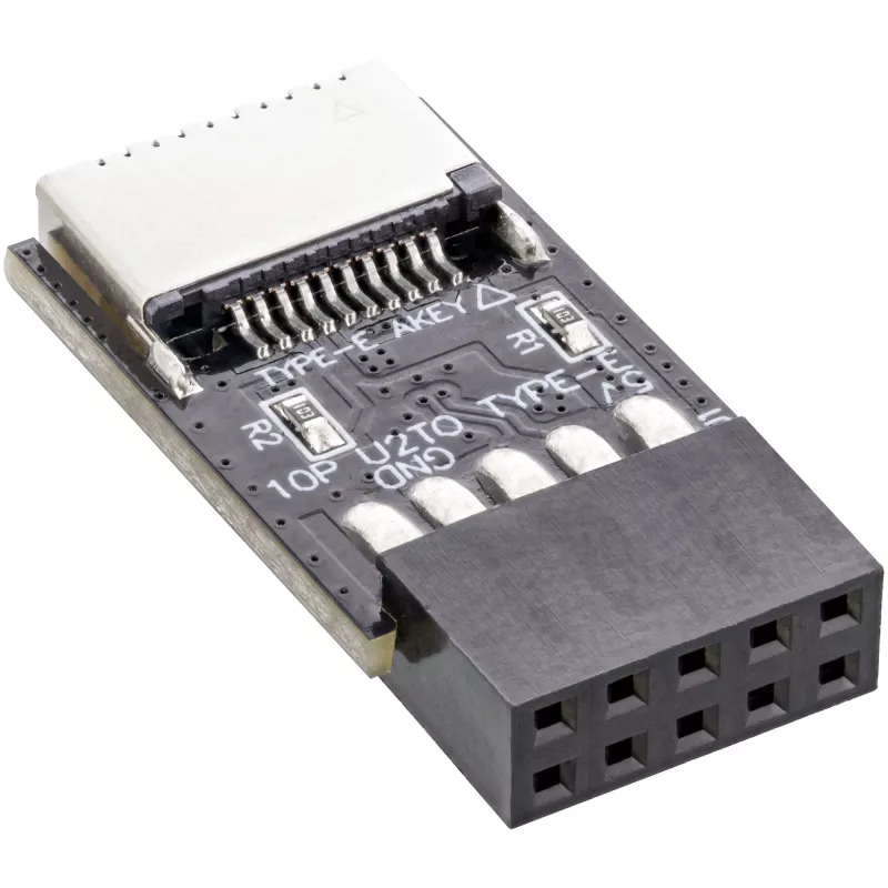 InLine USB 2.0 to USB 3.2 Type-E Key-A Adapter internal