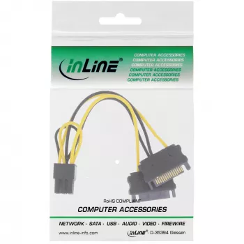 InLine Power Adapter 2x SATA / 6 Pin for PCIe graphics card 26628B