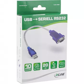 InLine USB to Serial Adapter Cable USB Type A male / DB9 male approx 0.2m