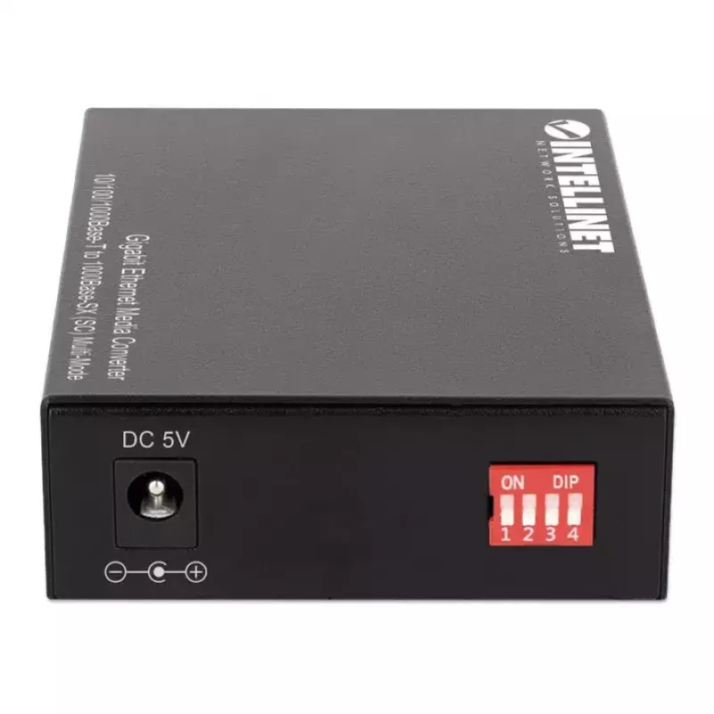 Intellinet Gigabit Ethernet Media Converter 10/100/1000Base-T to 1000Base-SX (SC) Multi-Mode, 550 m (1,800 ft.), Autonegotiation