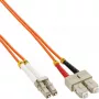 InLine Fiber Optical Duplex Cable LC/SC 50/125µm OM2 5m
