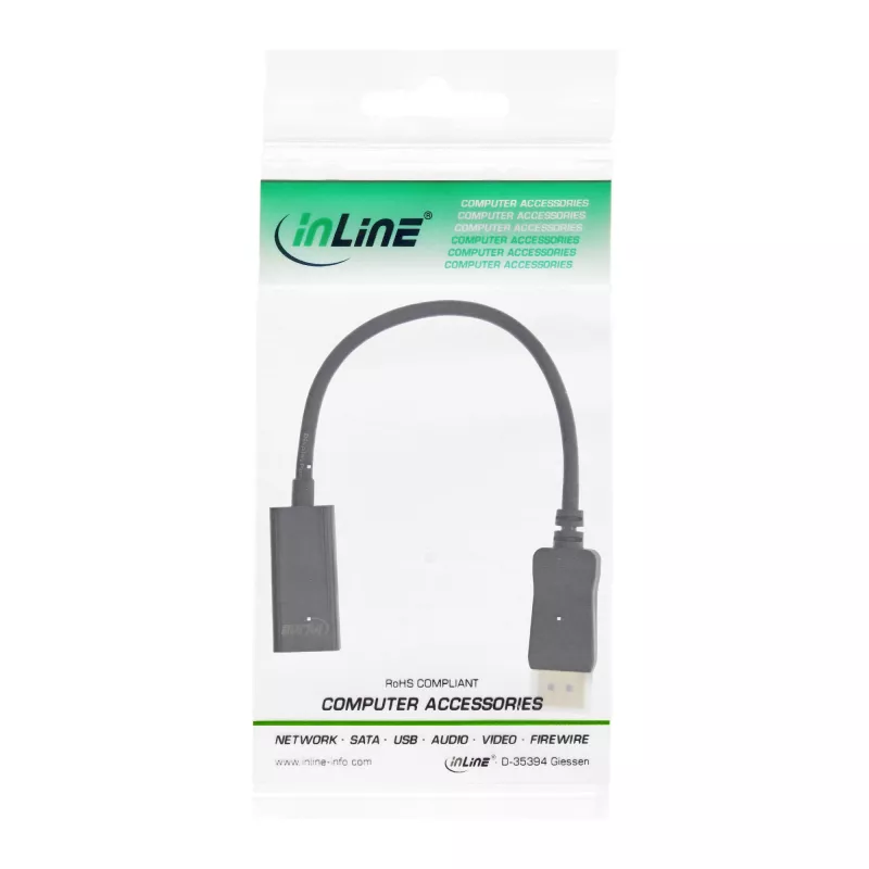 InLine DisplayPort to HDMI Adaptor with Audio 17198E
