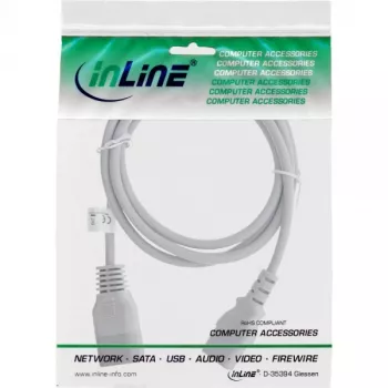 Cold device extension C13/C14 InLine 16632G grey 1.8m