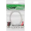 InLine Audio Cable 2x RCA male to male white / gold 2m, Male, 2 x RCA, Male, 2 m, White