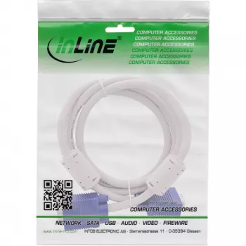 InLine S-VGA Cable 15 HD grey male / male 15m