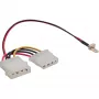 InLine Fan Adapter Cable 3pin Fan / 4pin power supply 0.3m
