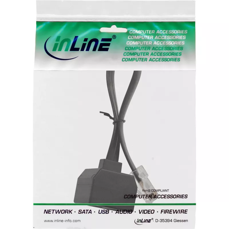 InLine ISDN spitter 1->2, , 1x RJ45 M / 2x RJ45 F, (8P8C), without resistors
