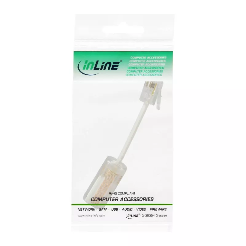 InLine Twist-Stop untangler for phone receiver Transparent + Cable