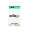 InLine RCA male for soldering white ring metal black for 6mm Cable