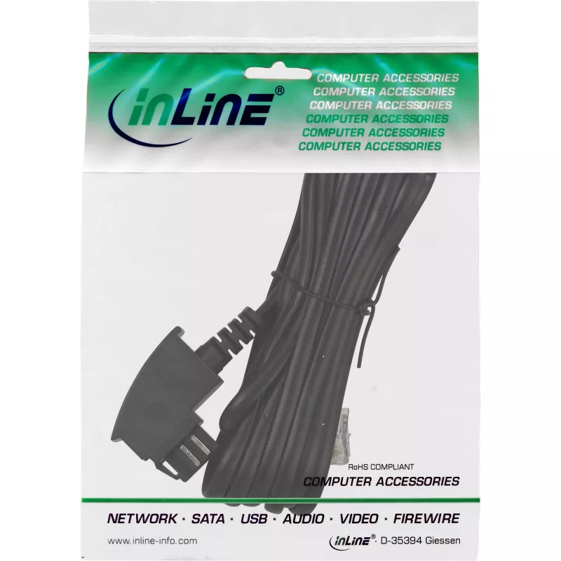 InLine TAE-N cable, TAE-N / RJ11 6P4C, 6m
