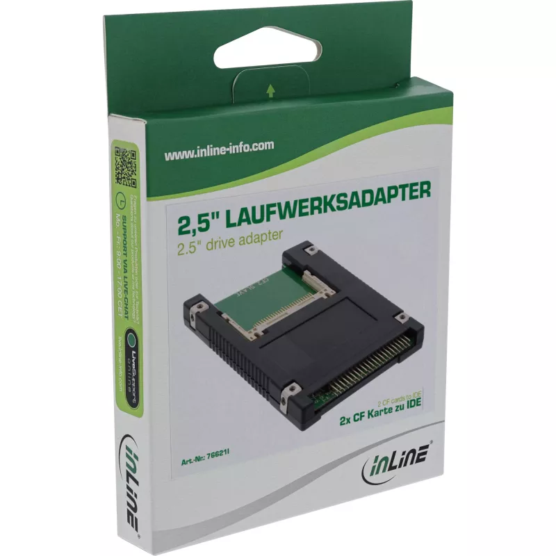InLine IDE 2.5 inch Drive to 2x Compact Flash Adapter use CF cards as hard disks