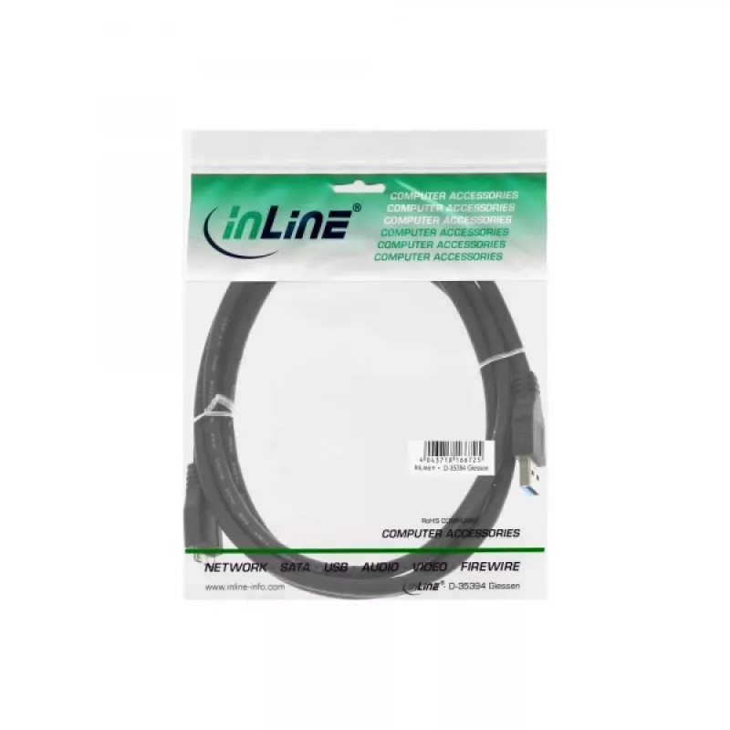 InLine USB 3.2 Gen.1 Cable Type A male / Micro B male, black, 2m