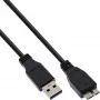 USB 3.2 Gen.1 Cable Type A male / Micro B male InLine 35410 1m black