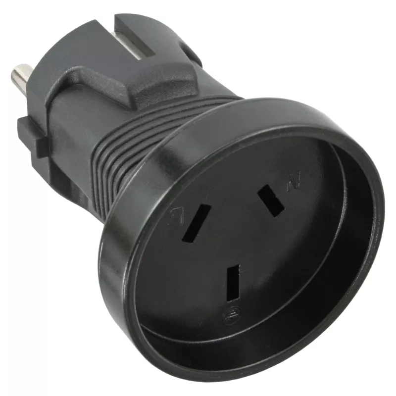 InLine Travel Adapter Type F to I German to Australia + NZ