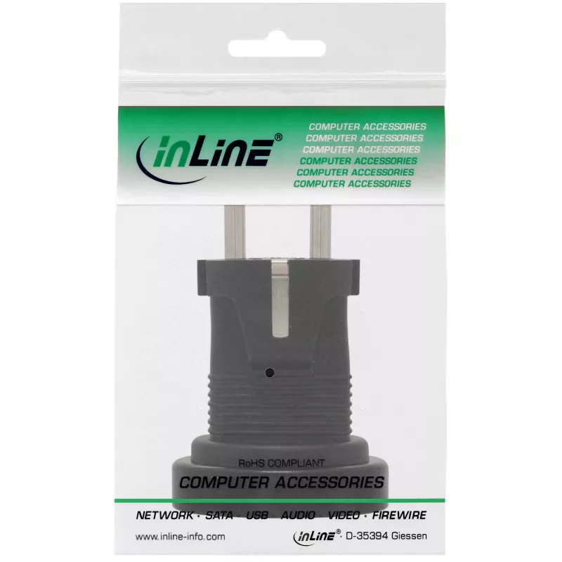 InLine Travel Adapter Type F to I German to Australia + NZ
