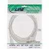 InLine power cable, CEE 7/7 angled / 3pin IEC C13 male, white, 5m