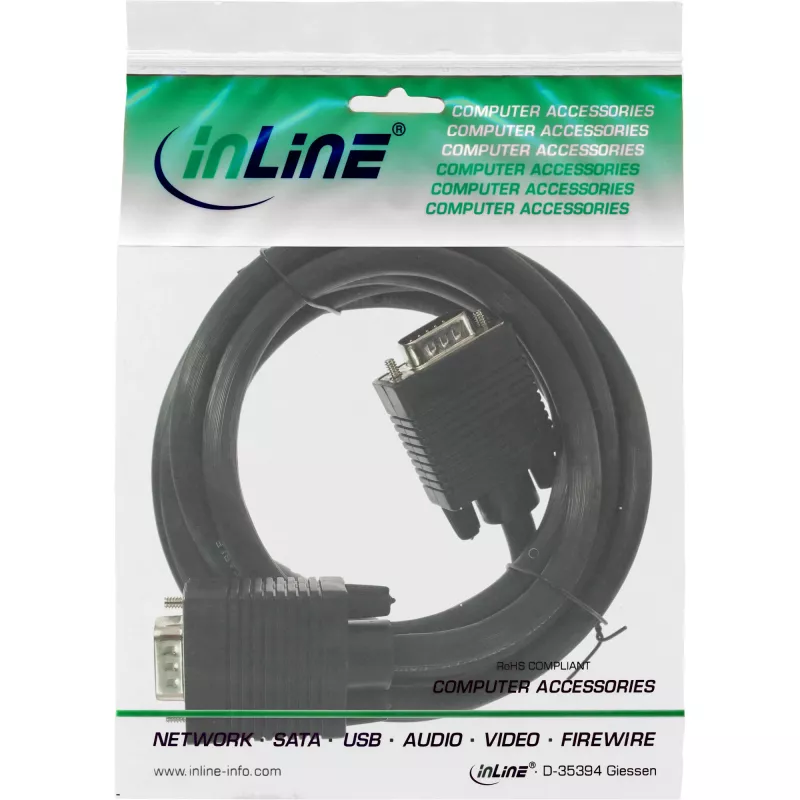 S-VGA Cable InLine 17719B 15HD male male black 2m