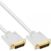 InLine DVI-D Cable 24+1 male / male DVI Dual Link white/gold 5m