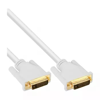 InLine DVI-D Cable 24+1 male / male DVI Dual Link white/gold 2m