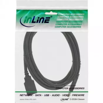 InLine USB 3.2 Gen.1 Cable Type A male / Type B female, black, 2.5m