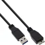 Microconnect USB3.0AB5MICRO USB cable USB 3.2 Gen 1 (3.1 Gen 1) 5 m USB A Micro-USB B Black