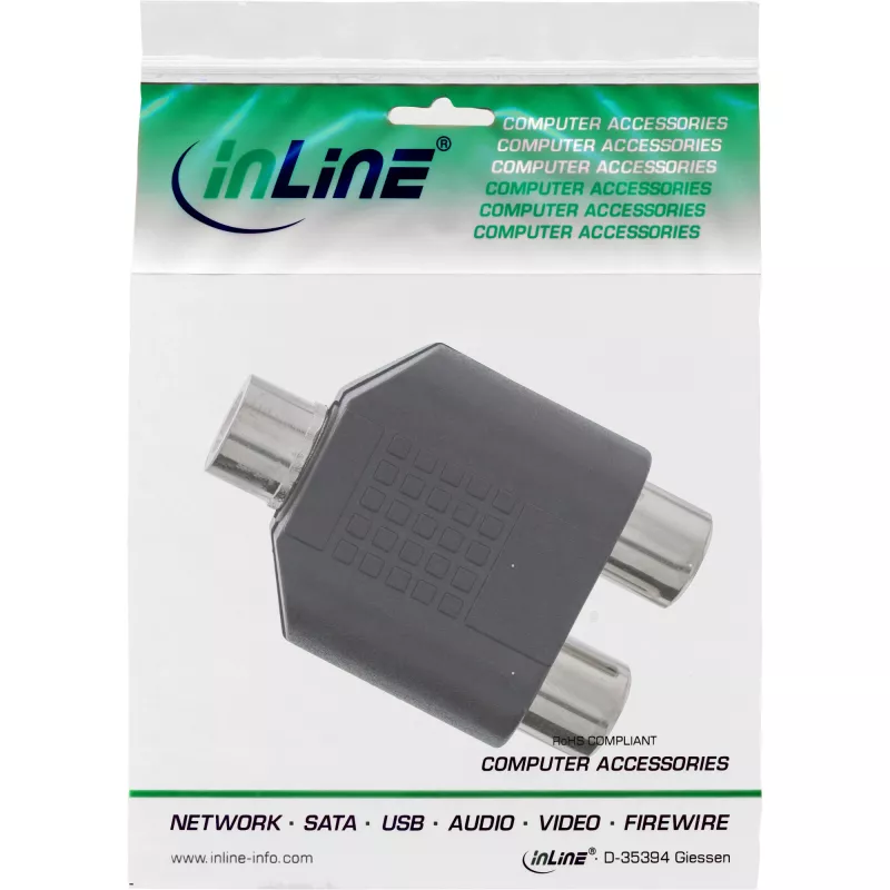 Audio Adapter 3.5mm jack female mono / 2x RCA female InLine 99338