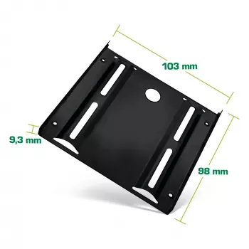 InLine HDD/SSD mounting frame, 2.5 inch to 3.5 inch, with screws, black