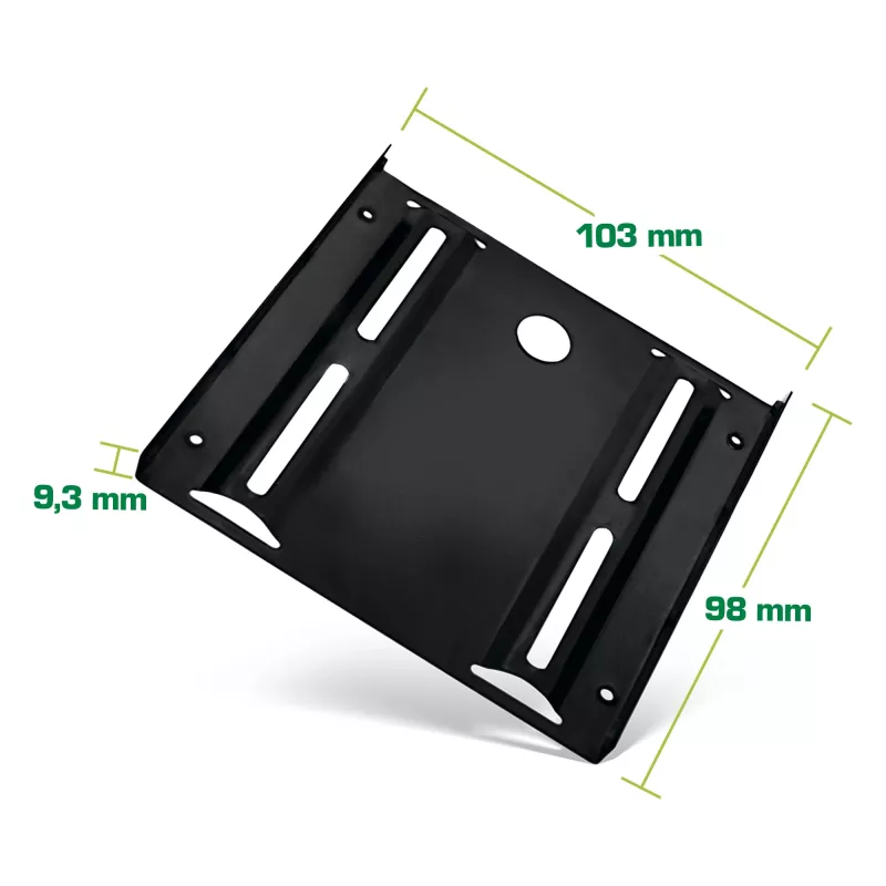 InLine HDD/SSD mounting frame, 2.5 inch to 3.5 inch, with screws, black