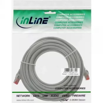 InLine Patch Cable S/FTP PiMF Cat.6 250MHz PVC copper grey 40m