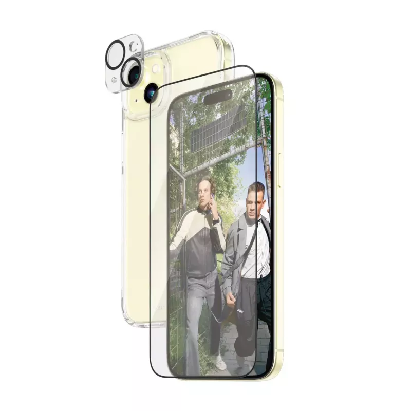 PanzerGlass 3-in-1 Pack iPhone 15 Plus Shock Resistant Tempered Glass
