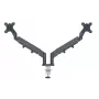 Leitz Ergo Space Saving Dual Monitor Arm, 9 kg, 43.2 cm (17 inch), 81.3 cm (32 inch), 75 x 100 mm, Height adjustment, Grey