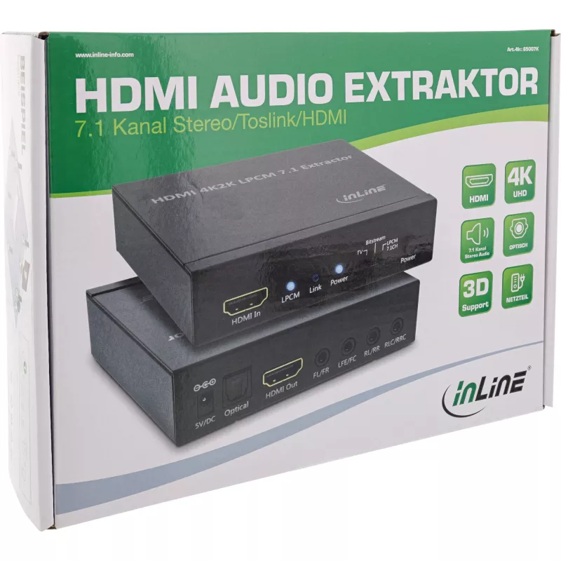 InLine HDMI Audio Extractor, input 4K2K HDMI