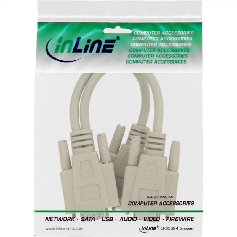 InLine VGA Y-Cable HD15 male / 2x HD15 female 0.2m